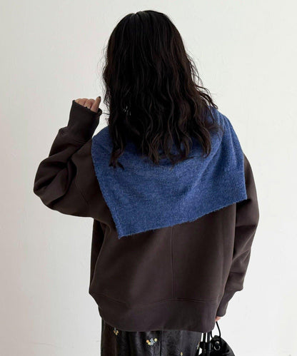 雙面磨毛高領衛衣套頭衫