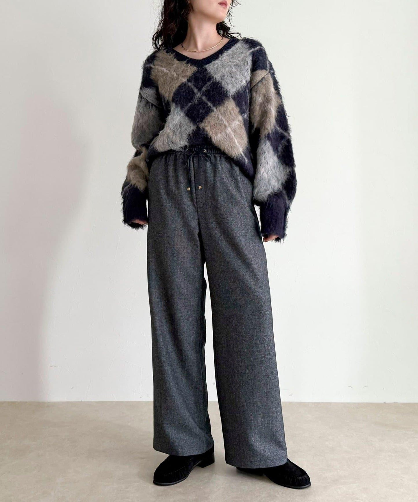 【4尺碼可選】軟鯊魚皮/格紋休閒褲