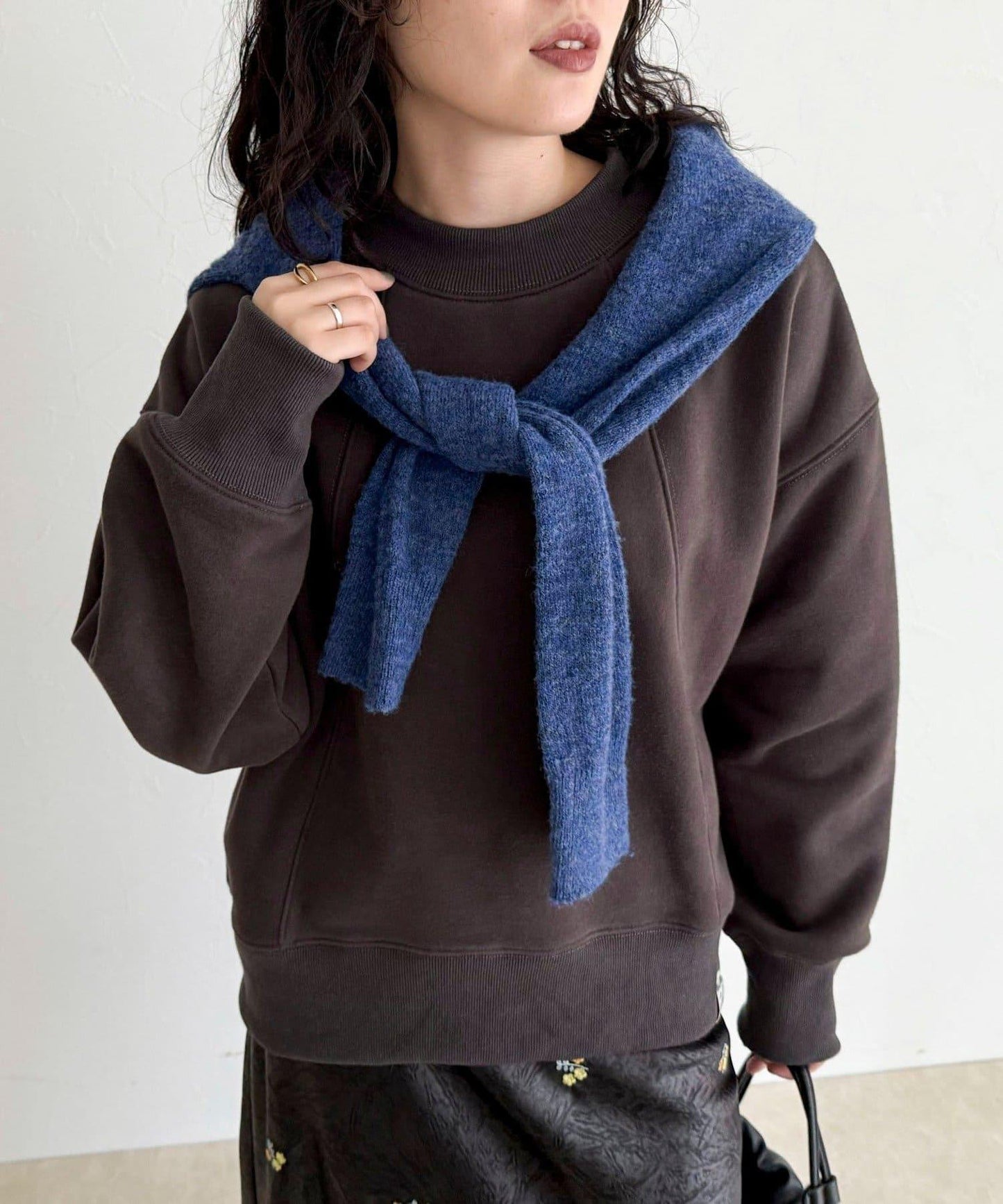 雙面磨毛高領衛衣套頭衫