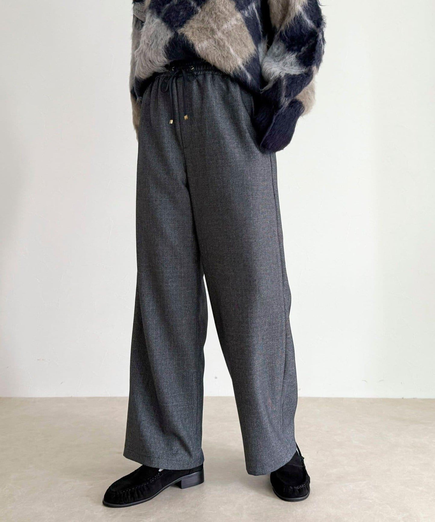 【4尺碼可選】軟鯊魚皮/格紋休閒褲