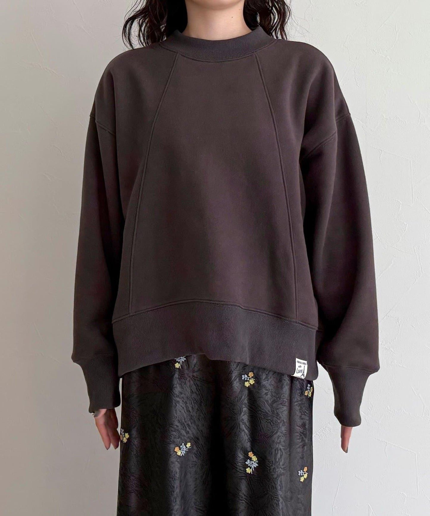 雙面磨毛高領衛衣套頭衫