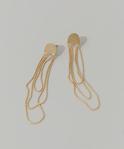 三層鏈條長款耳環