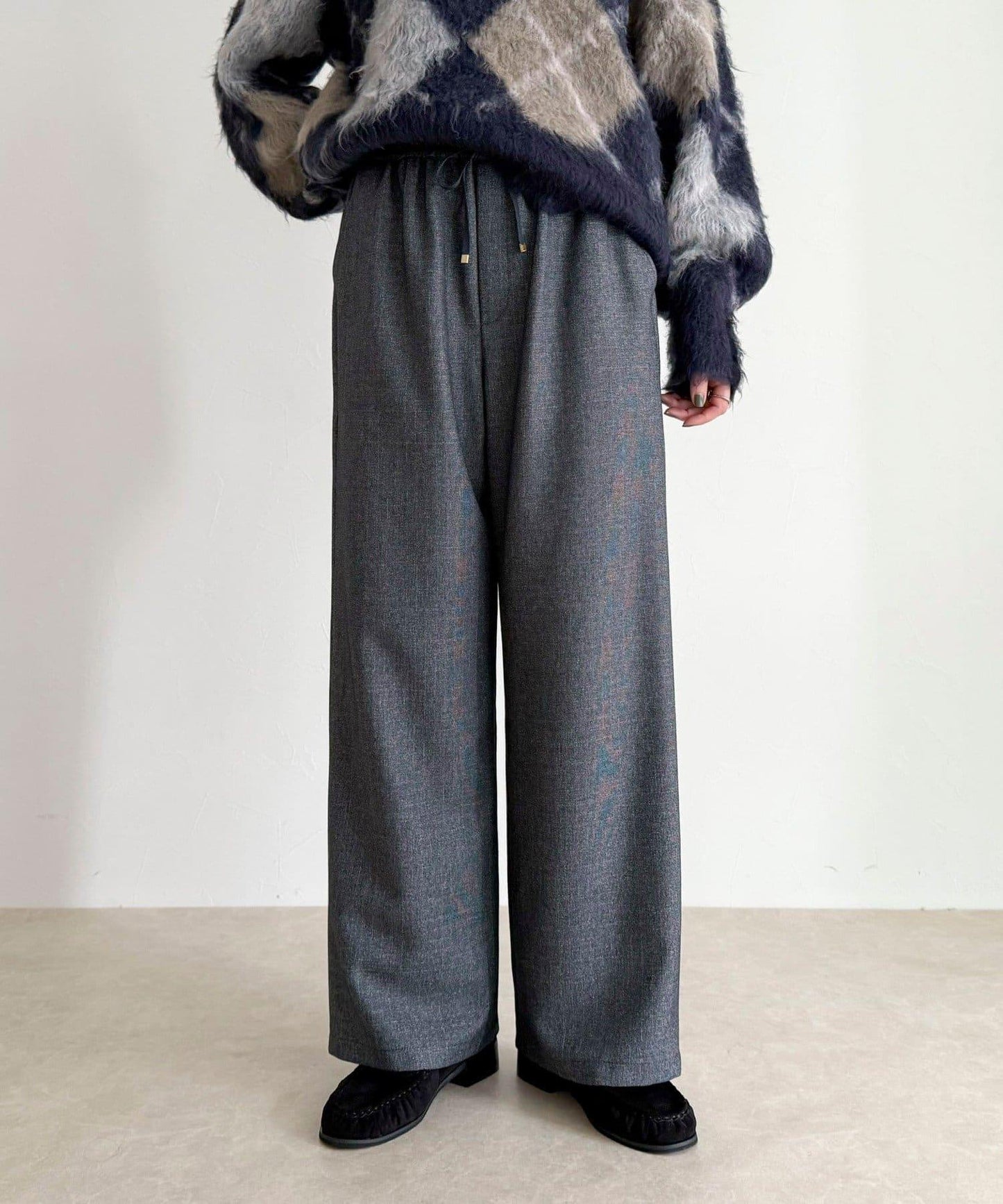 【4尺碼可選】軟鯊魚皮/格紋休閒褲