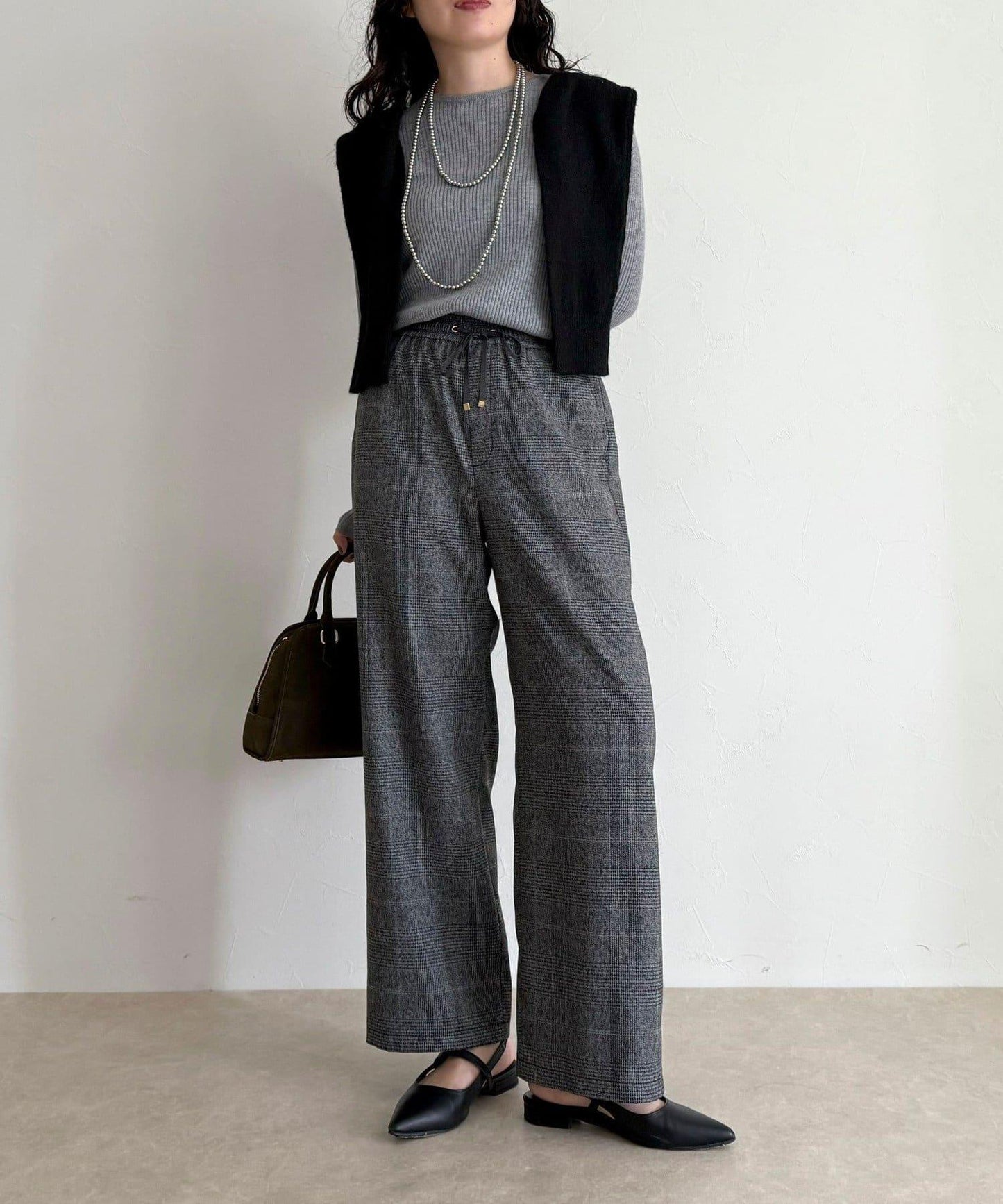 【4尺碼可選】軟鯊魚皮/格紋休閒褲