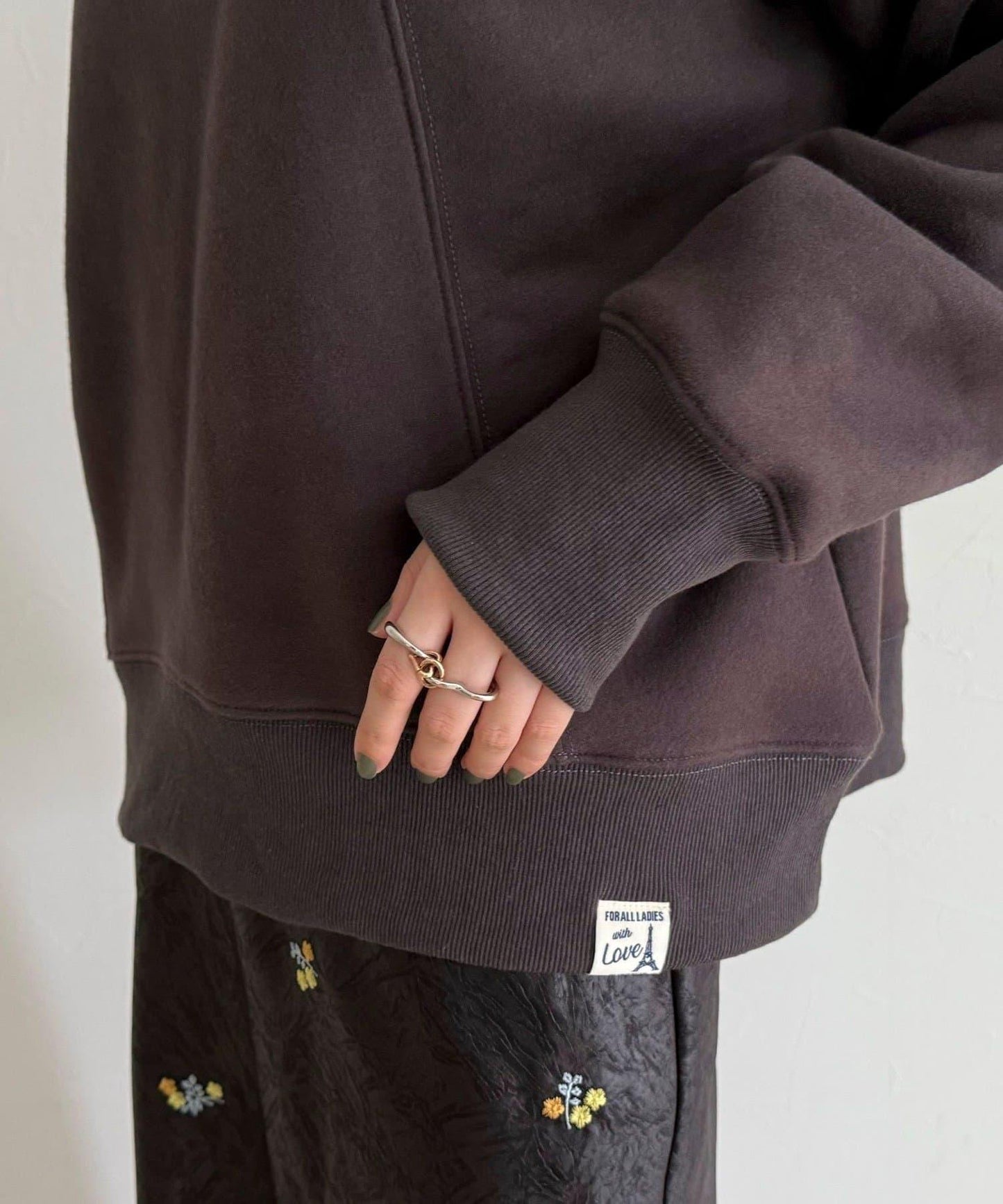 雙面磨毛高領衛衣套頭衫