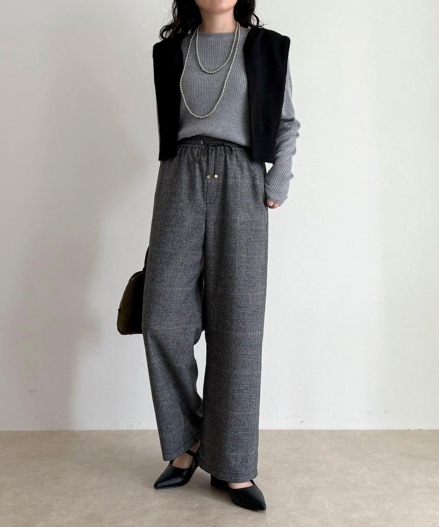 【4尺碼可選】軟鯊魚皮/格紋休閒褲