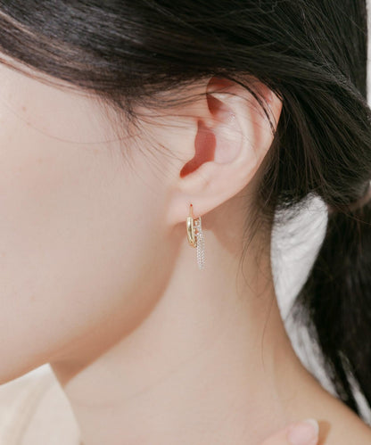 鏈條組合圈形耳環