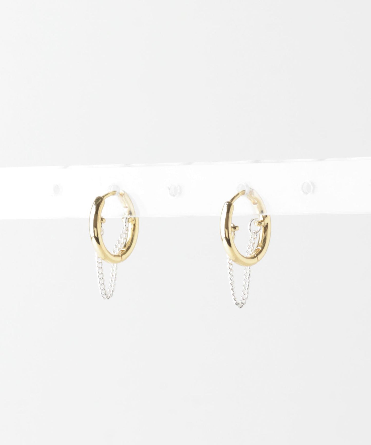 鏈條組合圈形耳環