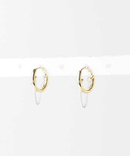 鏈條組合圈形耳環