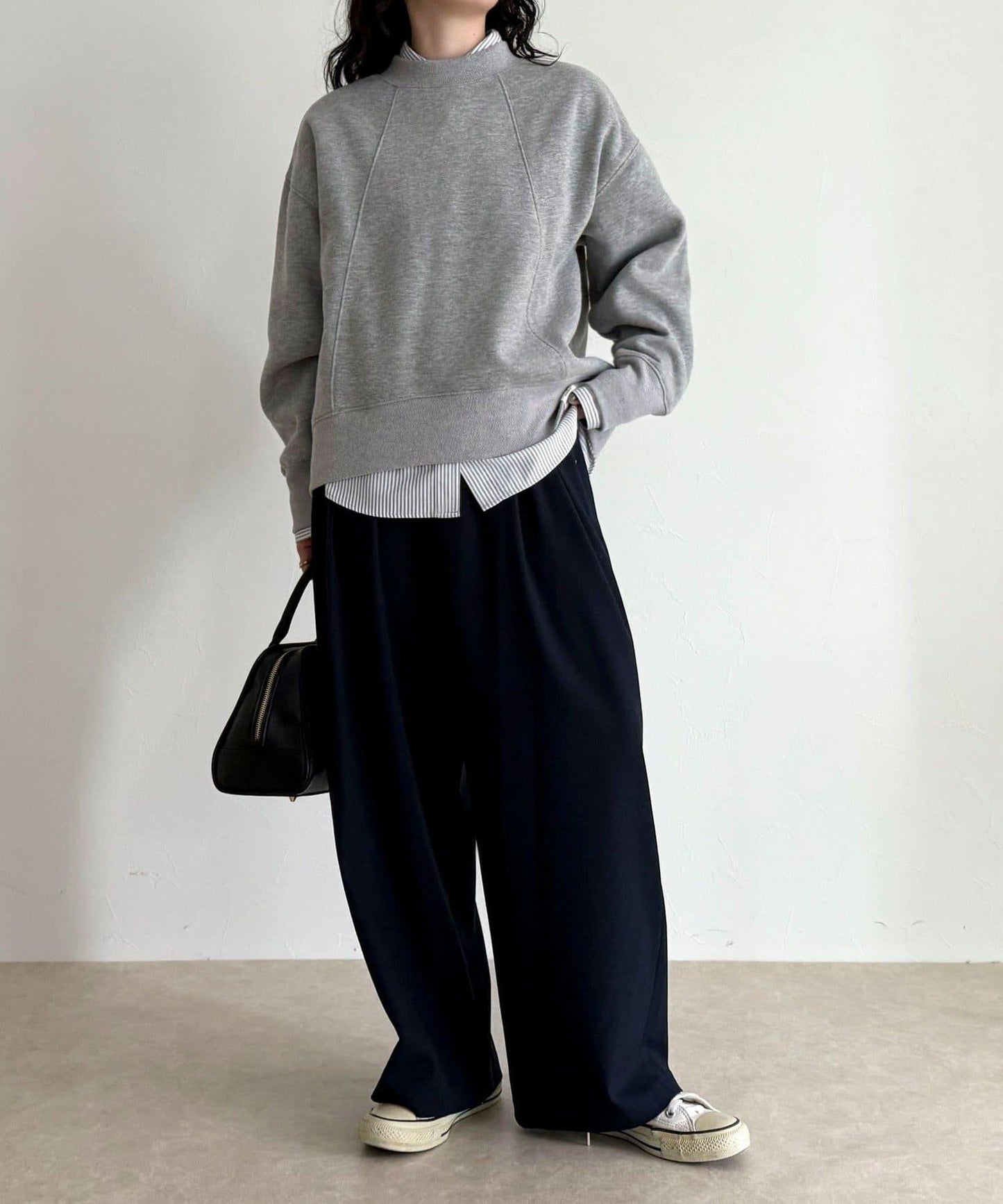 雙面磨毛高領衛衣套頭衫