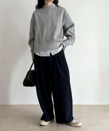 雙面磨毛高領衛衣套頭衫