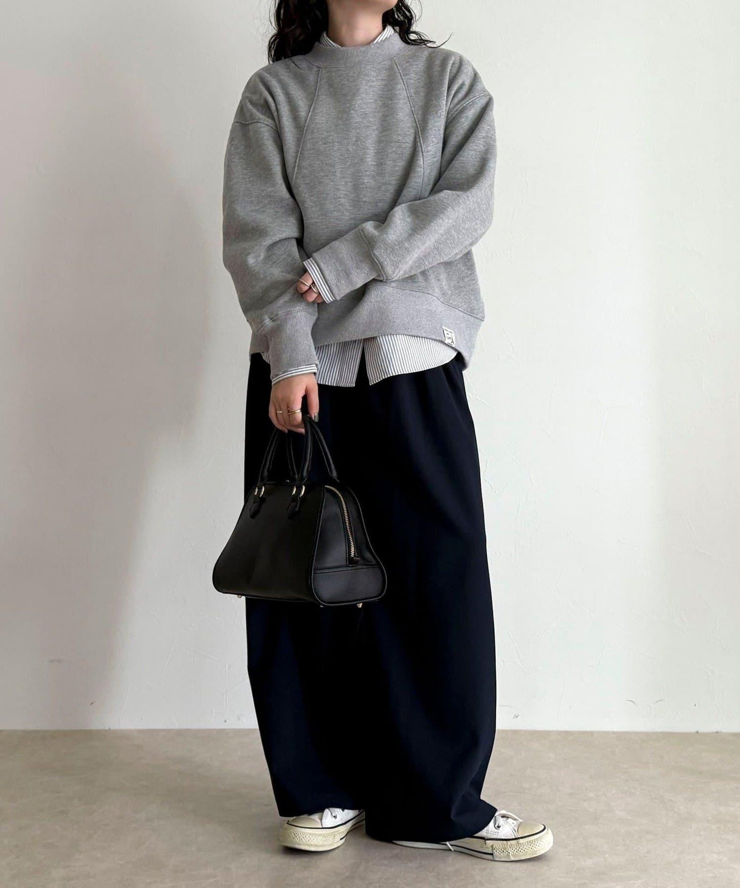 雙面磨毛高領衛衣套頭衫