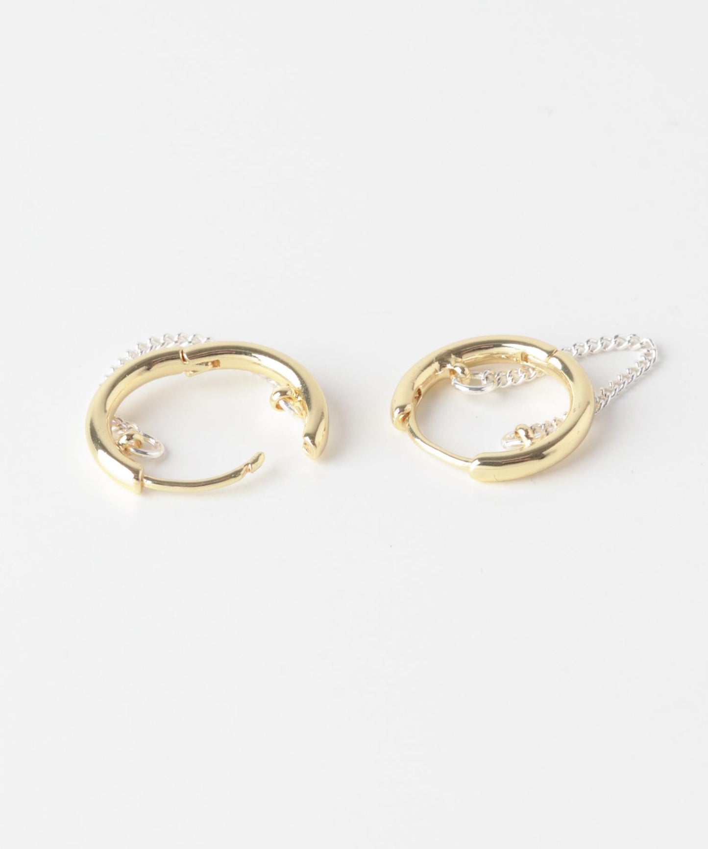 鏈條組合圈形耳環