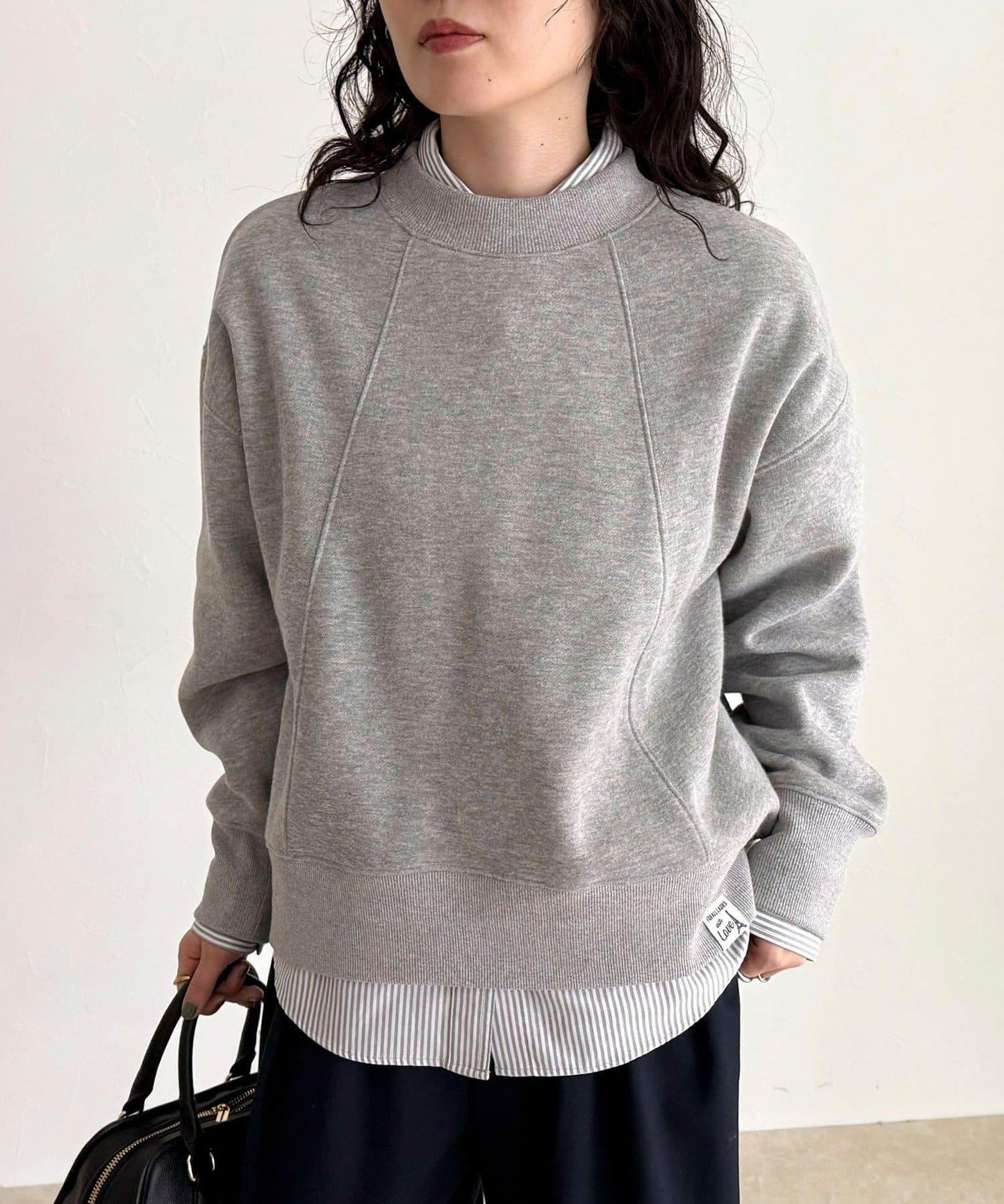 雙面磨毛高領衛衣套頭衫