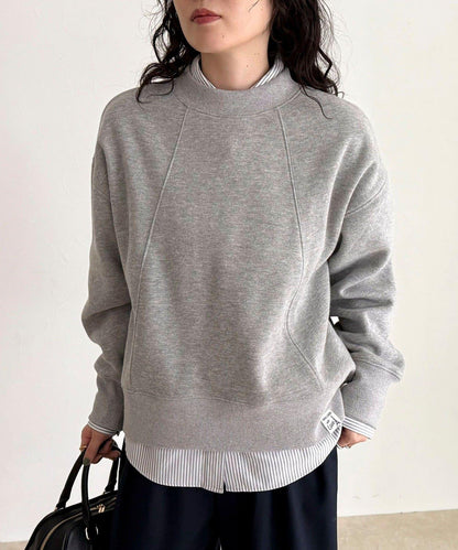 雙面磨毛高領衛衣套頭衫