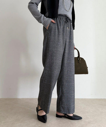 【4尺碼可選】軟鯊魚皮/格紋休閒褲