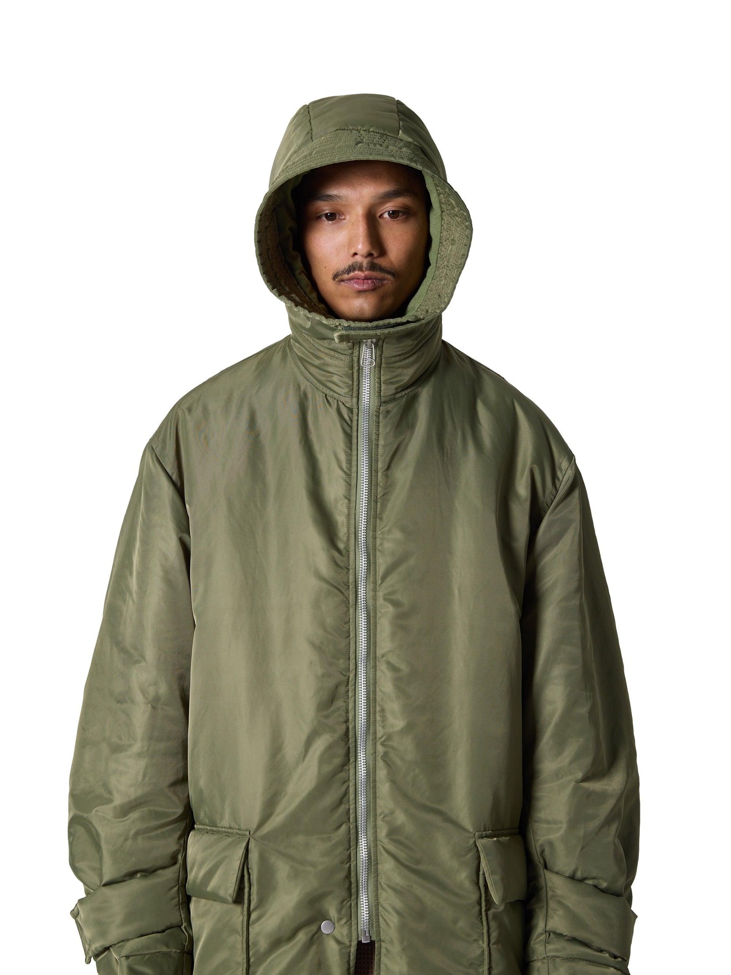 RESEARCHED加厚羽絨大衣 / 尼龍緞面