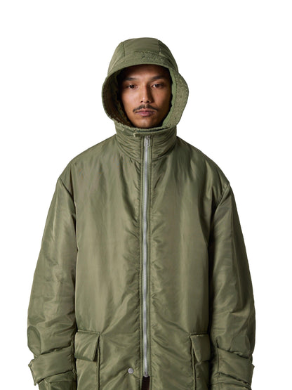 RESEARCHED加厚羽絨大衣 / 尼龍緞面