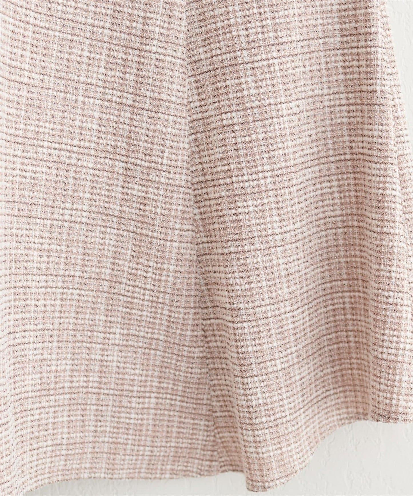 不對稱下襬粗花呢格紋半身裙