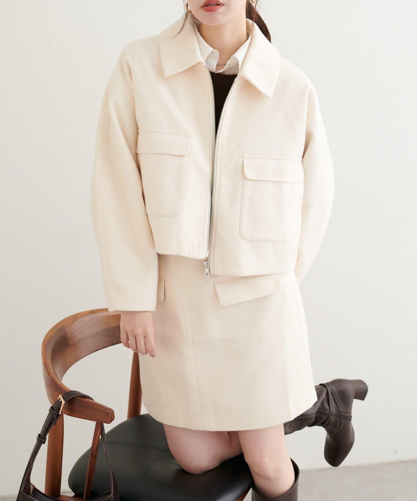 帶領雙拉鍊夾克