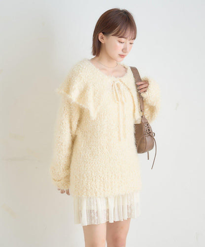 【mystic】[mline]帶領雪花絨針織衫