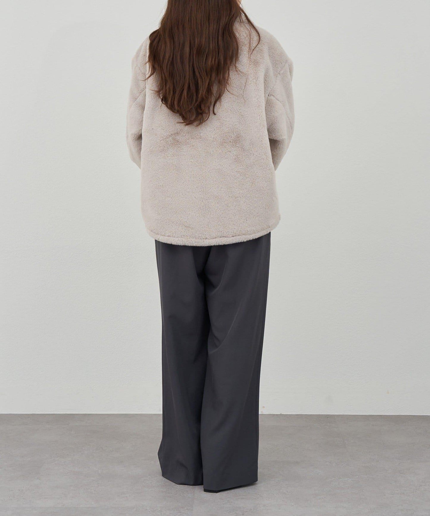 雙拉鍊毛絨大衣