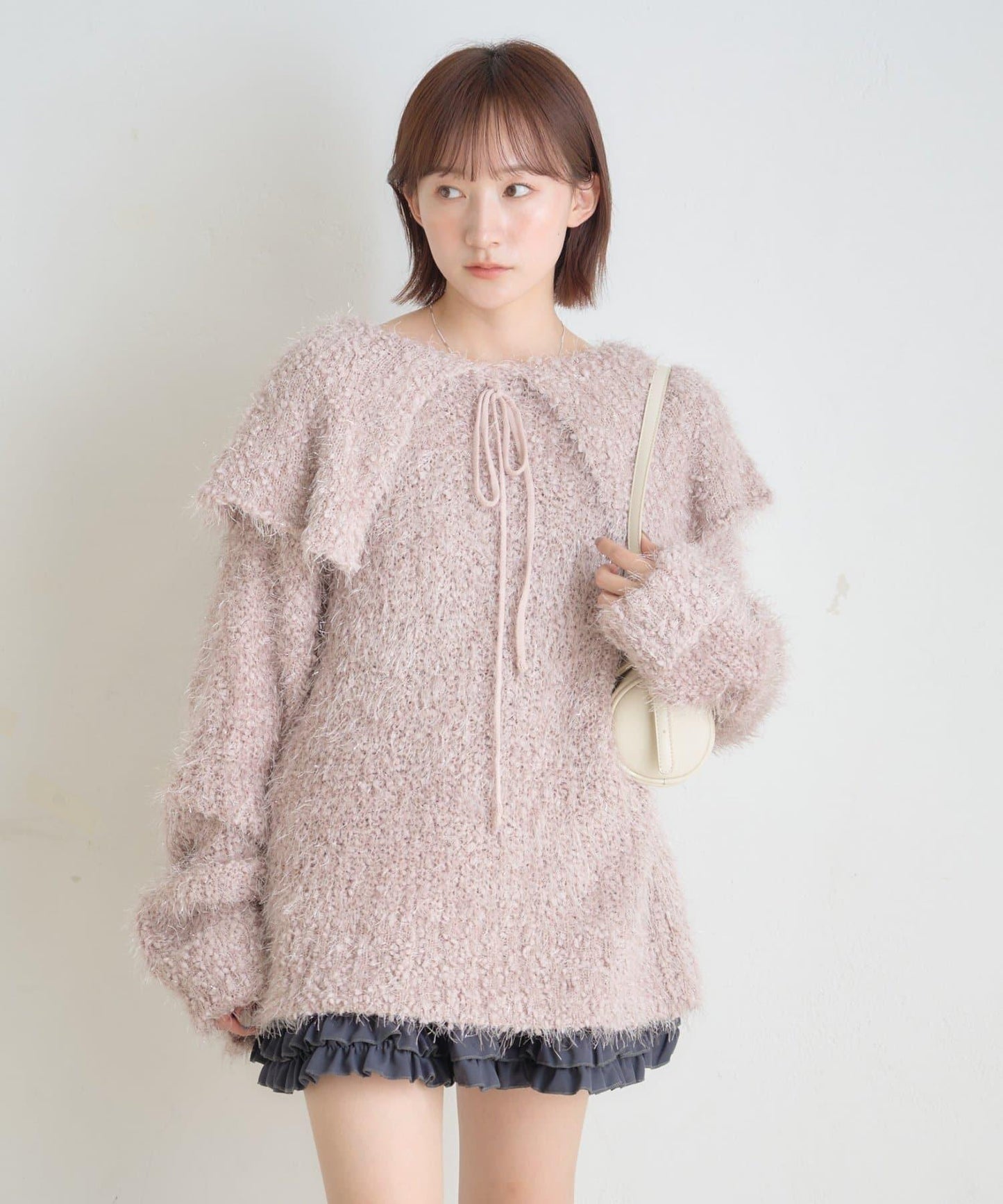 【mystic】[mline]帶領雪花絨針織衫