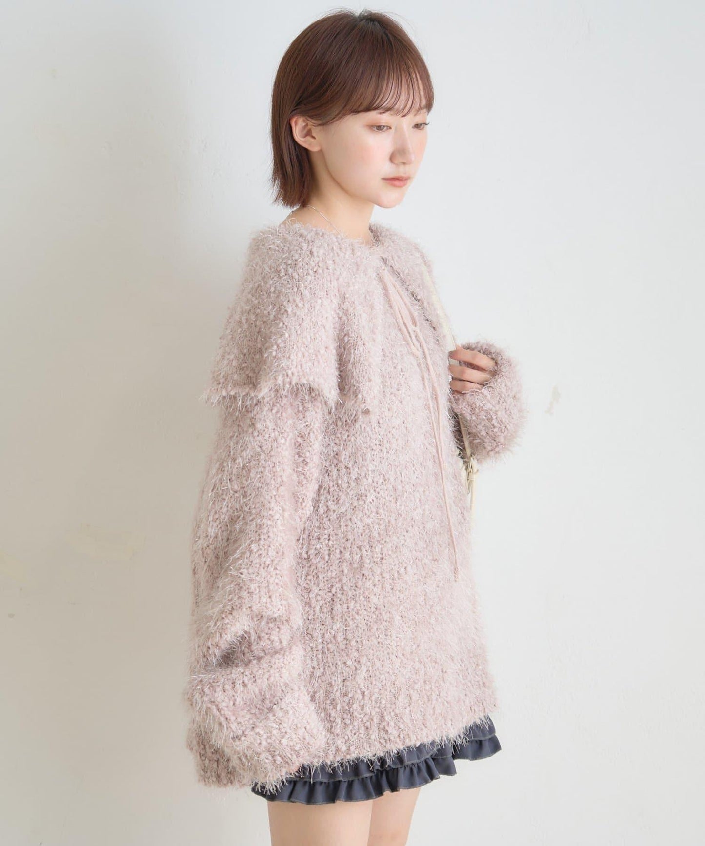 【mystic】[mline]帶領雪花絨針織衫