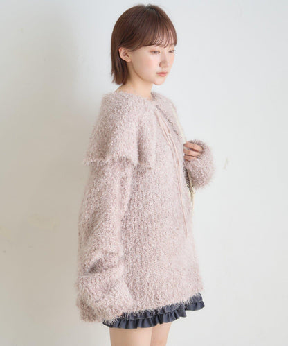 【mystic】[mline]帶領雪花絨針織衫