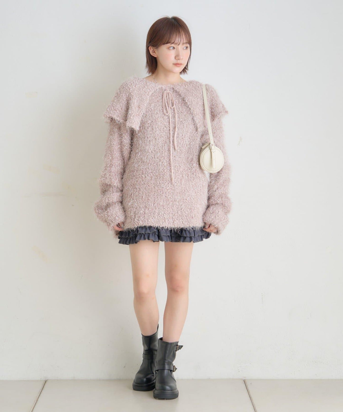 【mystic】[mline]帶領雪花絨針織衫