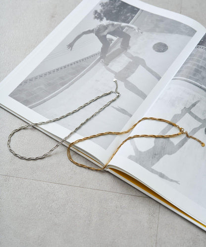 金屬過敏適用/不鏽鋼【GALENA/ガレナ】編織鏈條項鍊