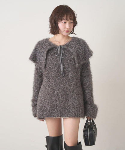 【mystic】[mline]帶領雪花絨針織衫