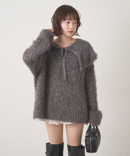 【mystic】[mline]帶領雪花絨針織衫