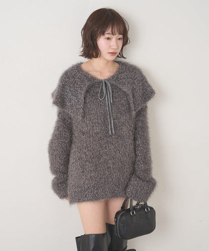 【mystic】[mline]帶領雪花絨針織衫