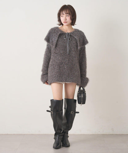 【mystic】[mline]帶領雪花絨針織衫