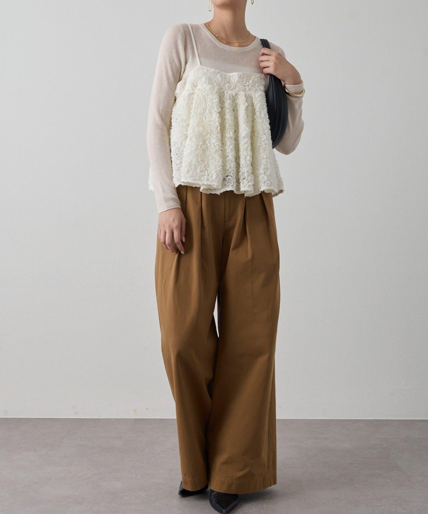 花卉圖案吊帶背心