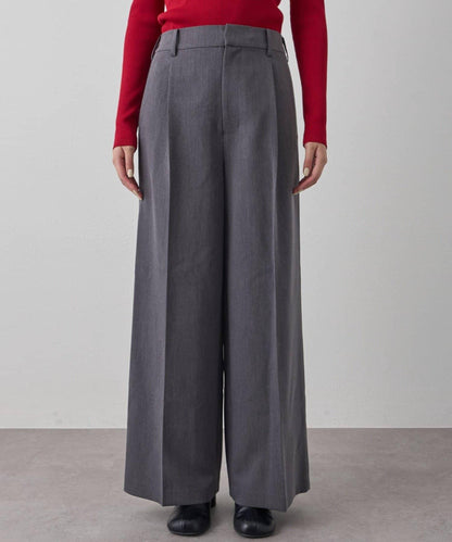 中縫寬腿褲