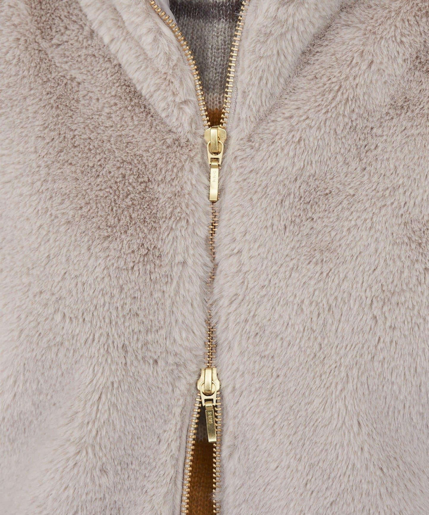 雙拉鍊毛絨大衣