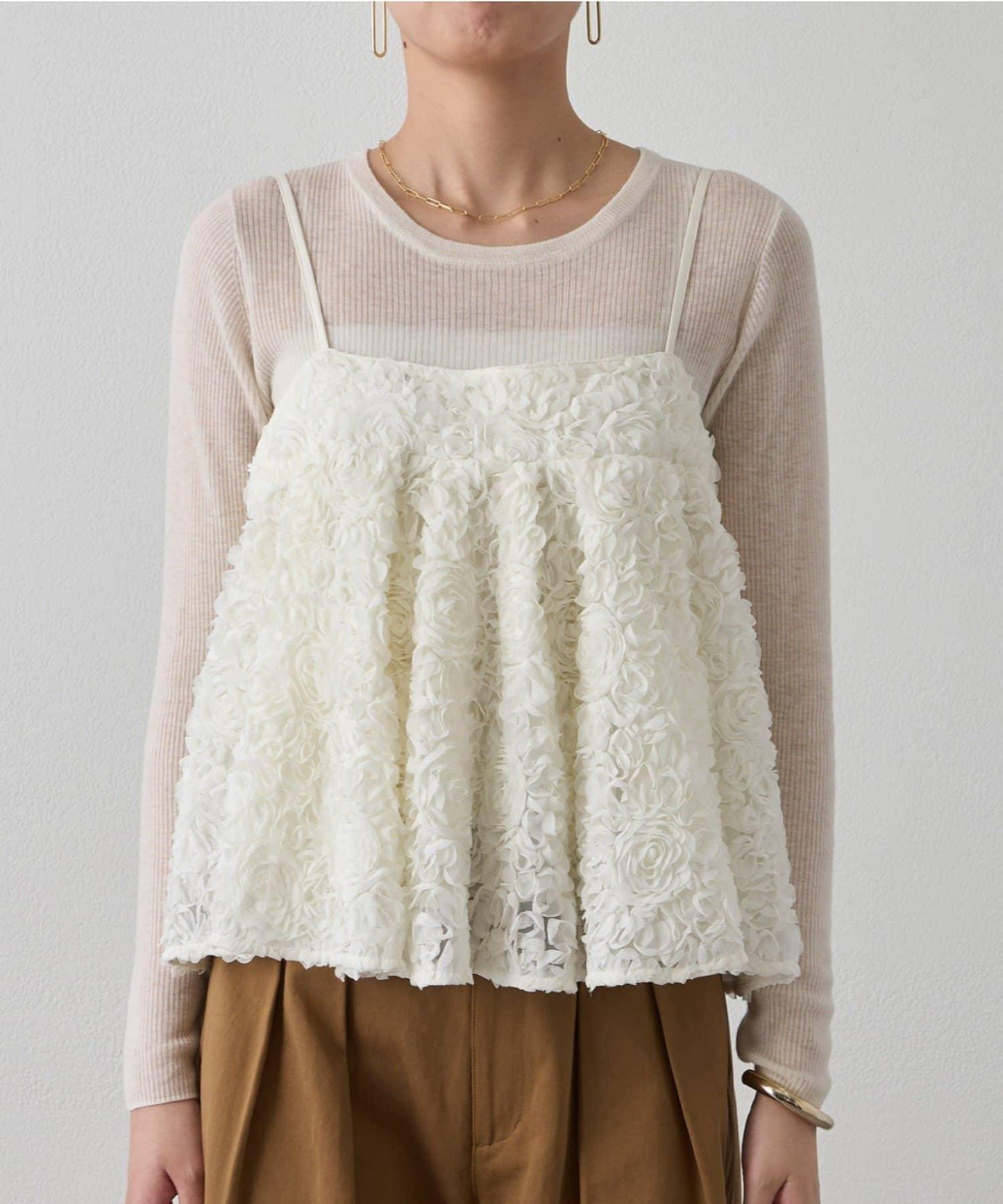 花卉圖案吊帶背心