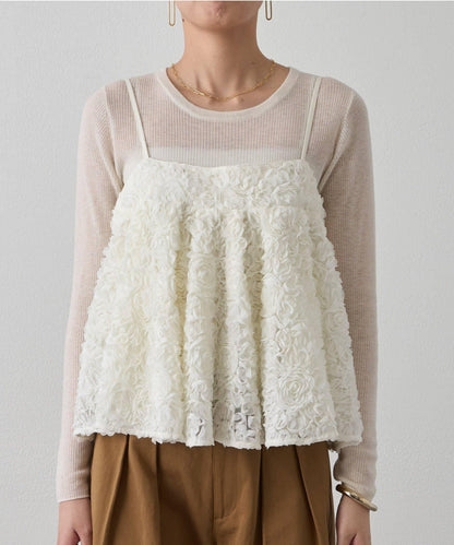 花卉圖案吊帶背心