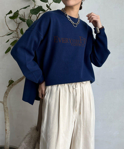 雙面提花標誌針織衫