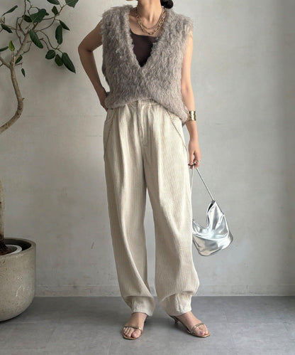 燈芯絨寬鬆長褲