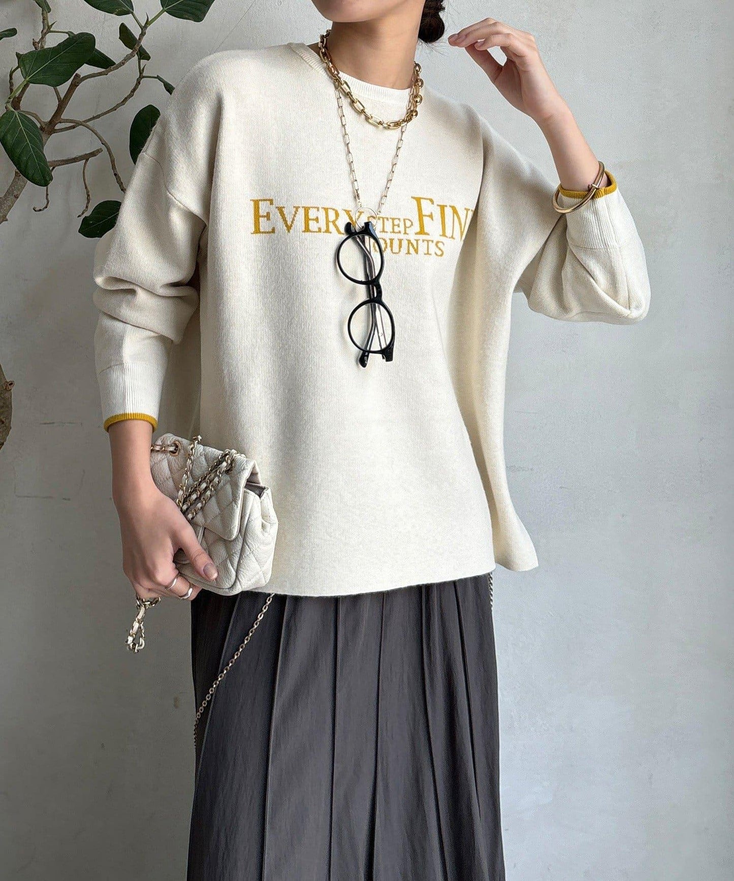 雙面提花標誌針織衫