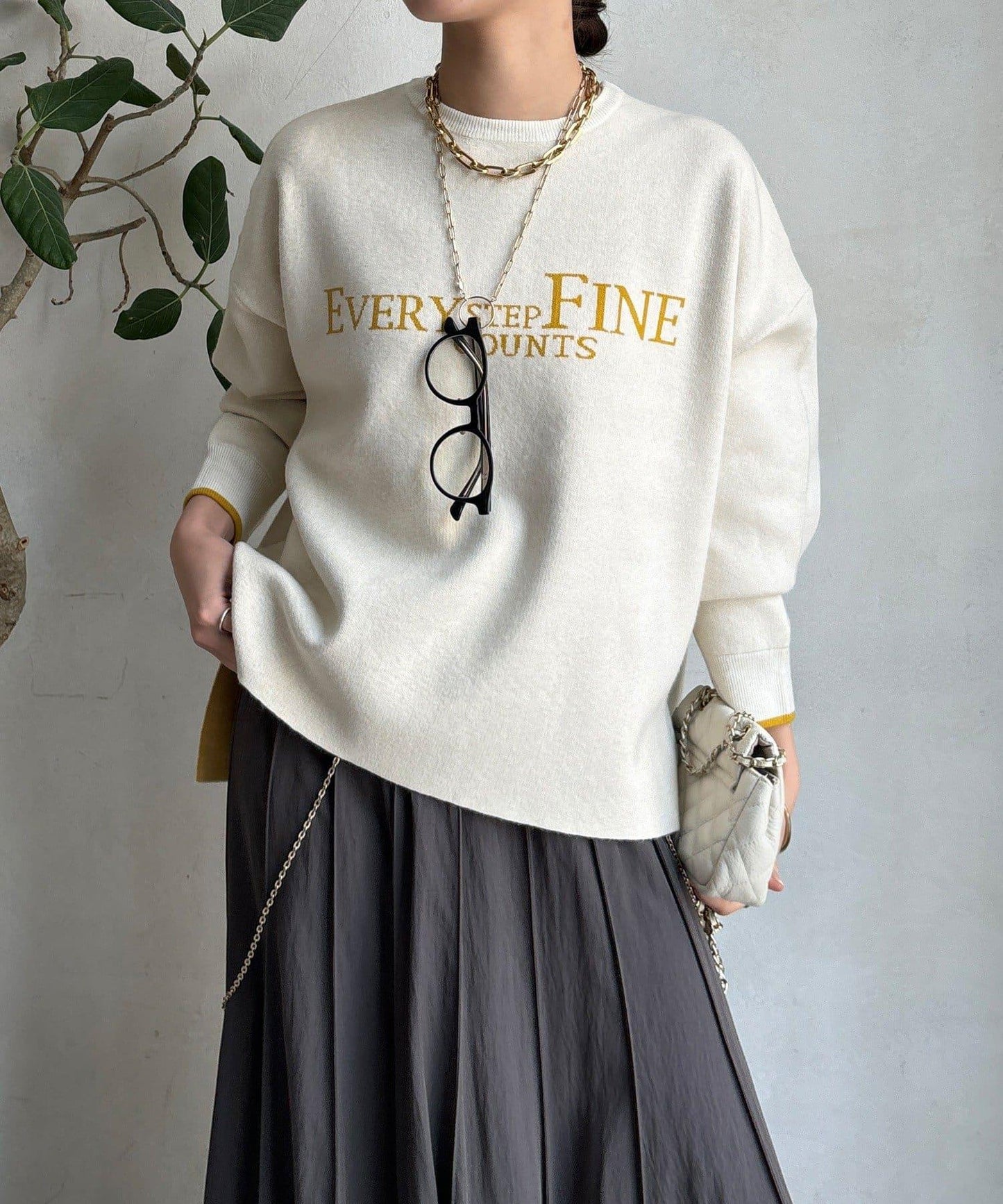 雙面提花標誌針織衫