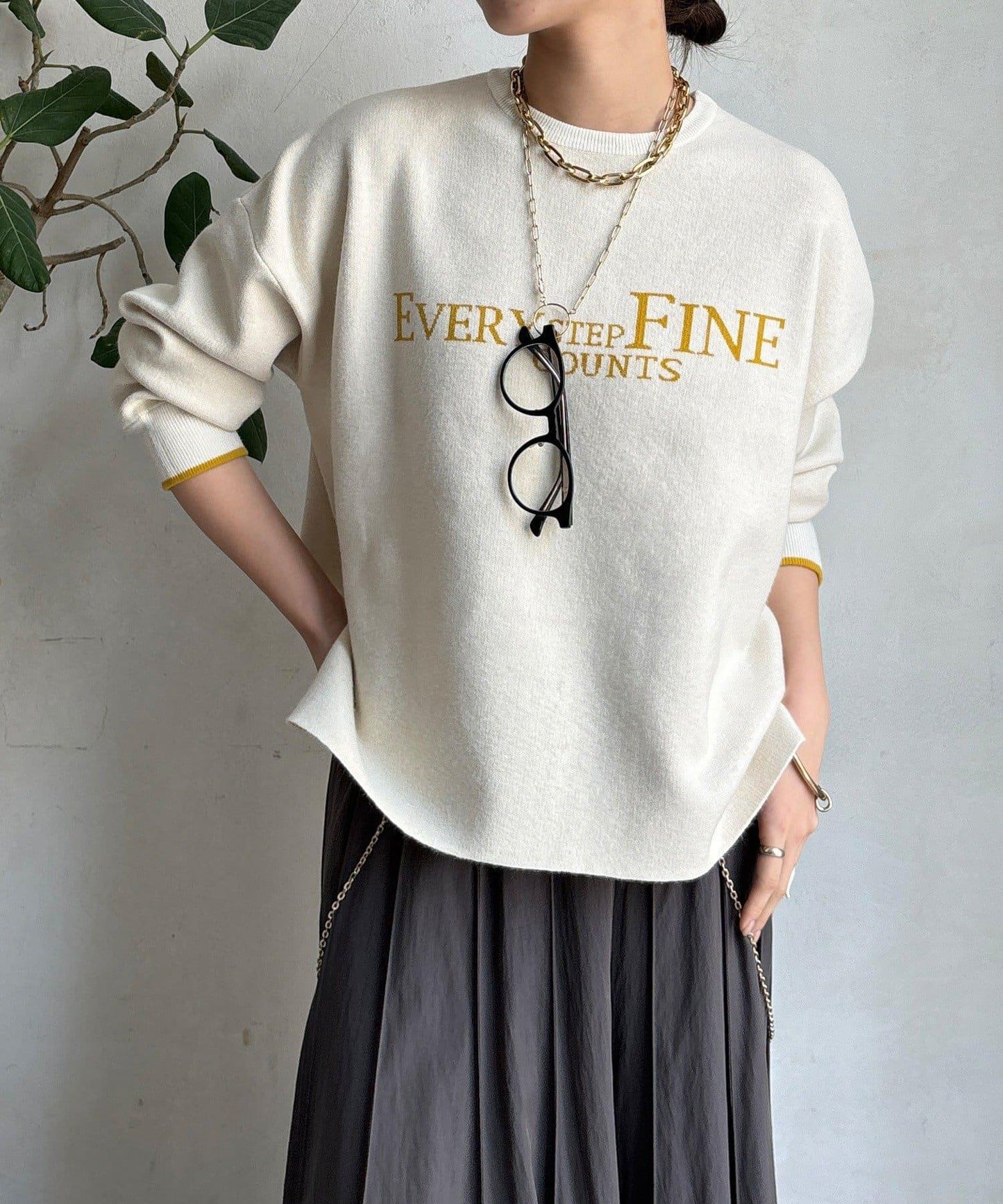 雙面提花標誌針織衫