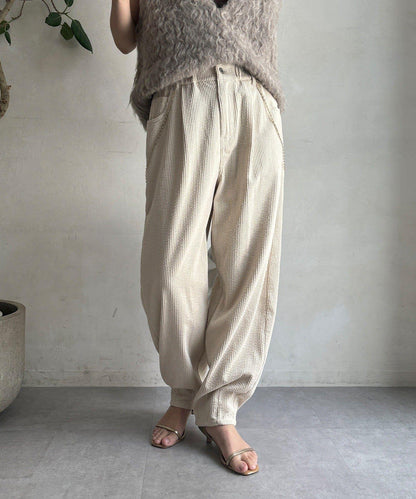 燈芯絨寬鬆長褲