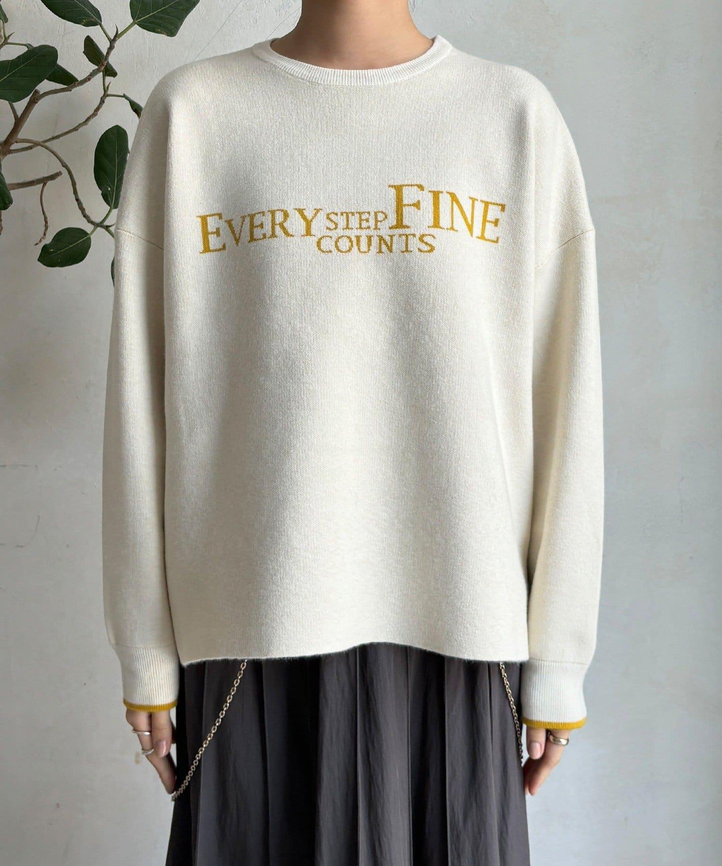 雙面提花標誌針織衫