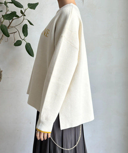 雙面提花標誌針織衫