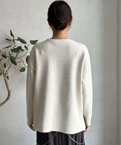 雙面提花標誌針織衫