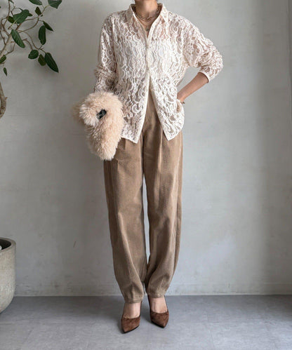 燈芯絨寬鬆長褲